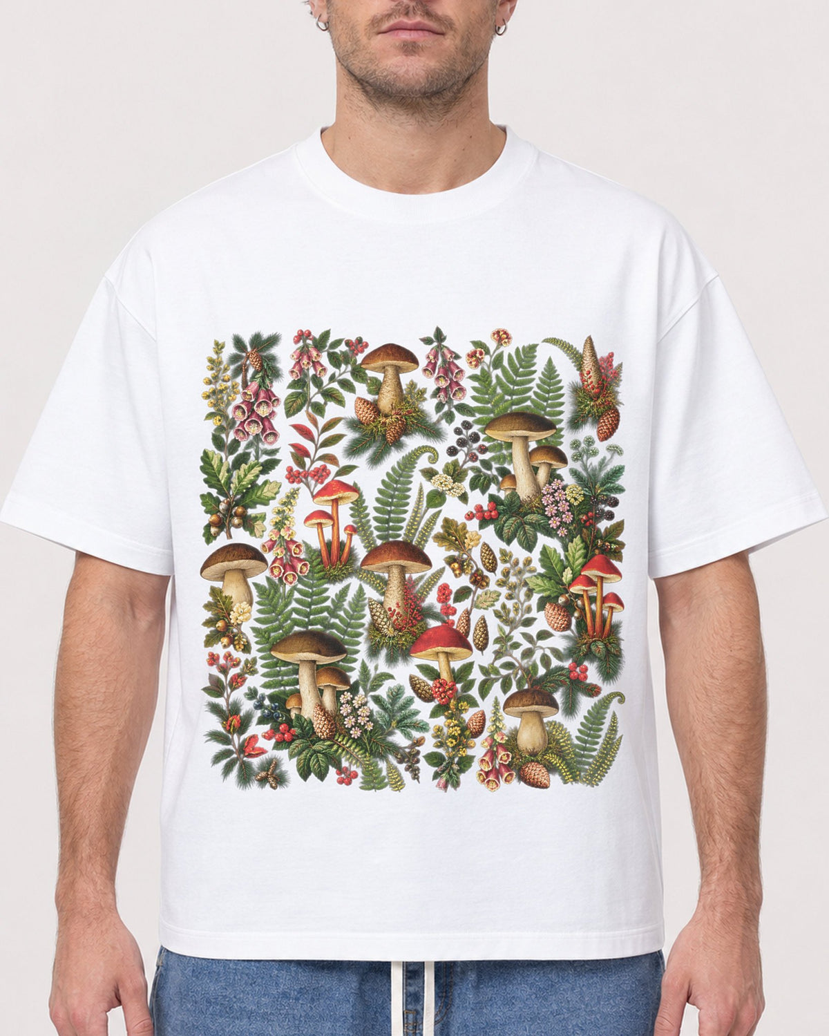 Mockup Boxy Heavyweight Tee White male close-up 08