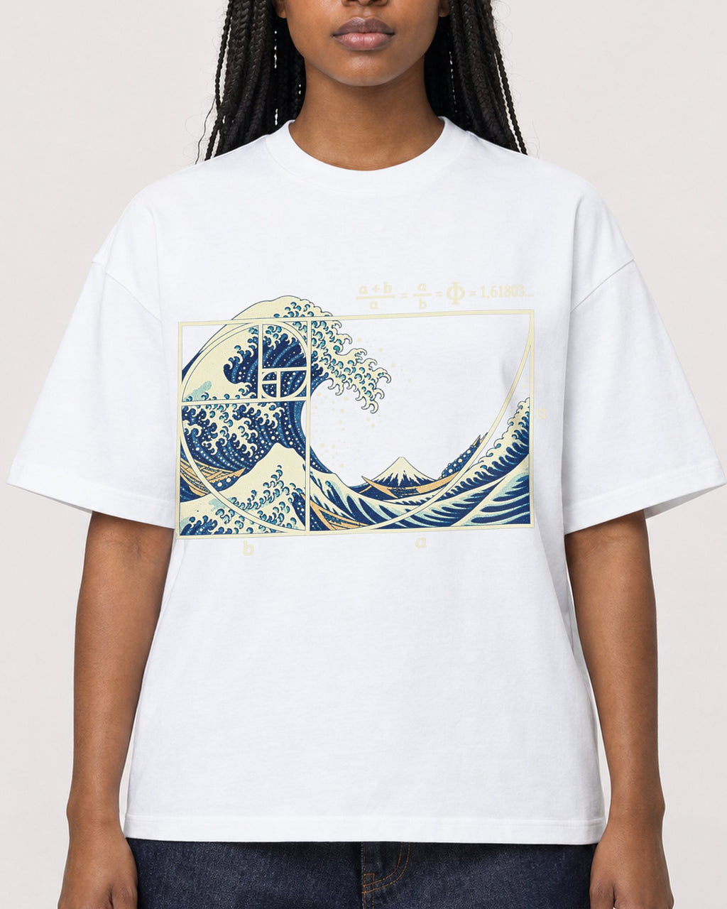 Mockup Boxy Heavyweight Tee White female close-up 04