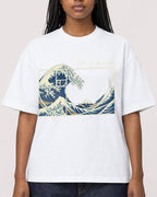 Mockup Boxy Heavyweight Tee White female close-up 04