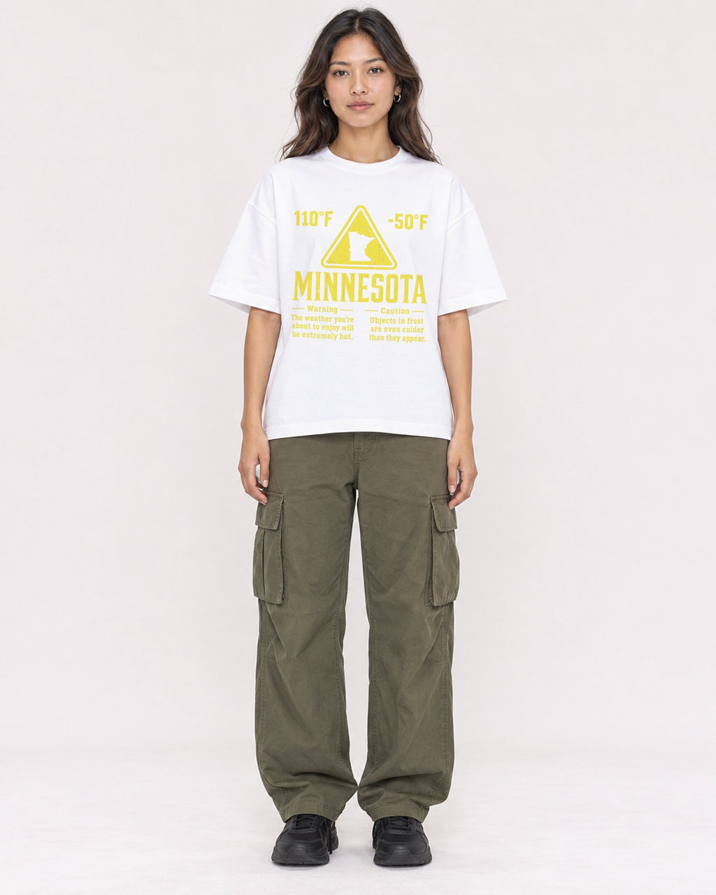 Mockup Boxy Heavyweight Tee White female full-body 02