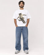 Mockup Boxy Heavyweight Tee White male full-body 17