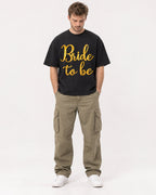 Mockup Boxy Heavyweight Tee Black male full-body 08
