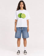 Mockup Boxy Heavyweight Tee White female full-body 06