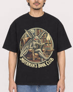 Mockup Boxy Heavyweight Tee Black male close-up 02