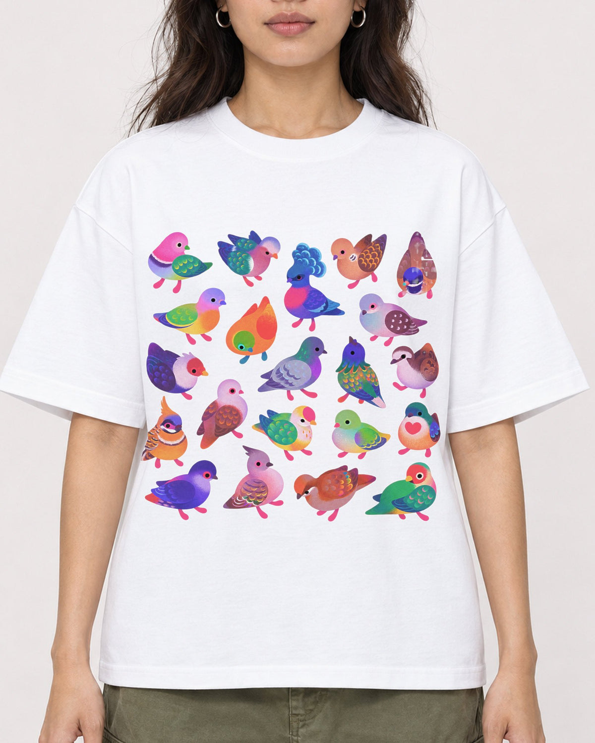 Mockup Boxy Heavyweight Tee White female close-up 02