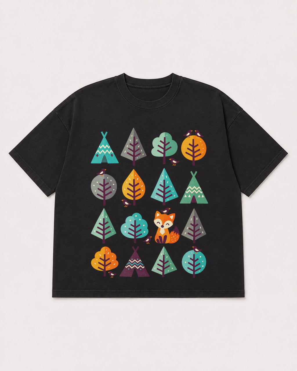 Mockup Boxy Heavyweight Tee Black product