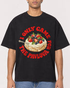 Mockup Boxy Heavyweight Tee Black male close-up 10