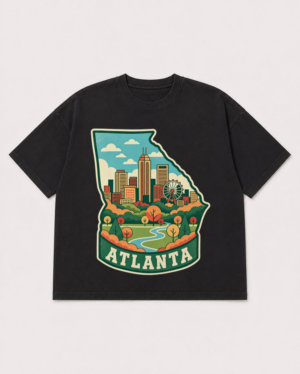 Mockup Boxy Heavyweight Tee Black product