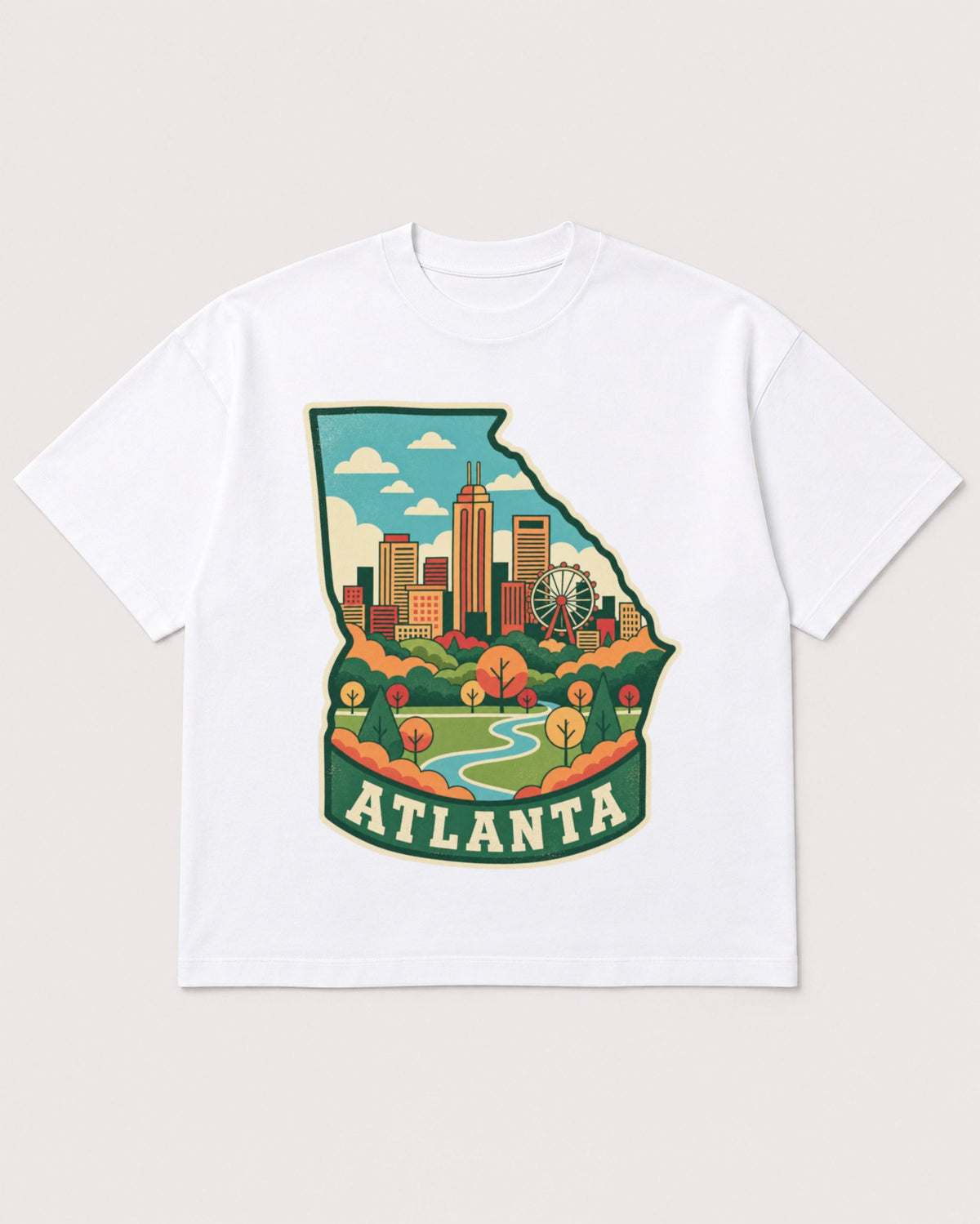 Mockup Boxy Heavyweight Tee White product