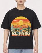 Mockup Boxy Heavyweight Tee Black male close-up 01