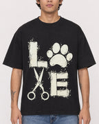 Mockup Boxy Heavyweight Tee Black male close-up 06