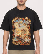 Mockup Boxy Heavyweight Tee Black male close-up 08