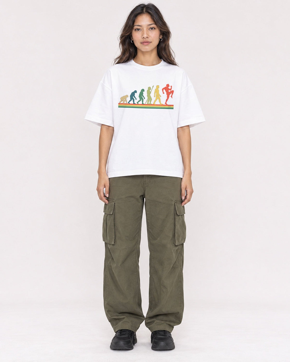 Mockup Boxy Heavyweight Tee White female full-body 02