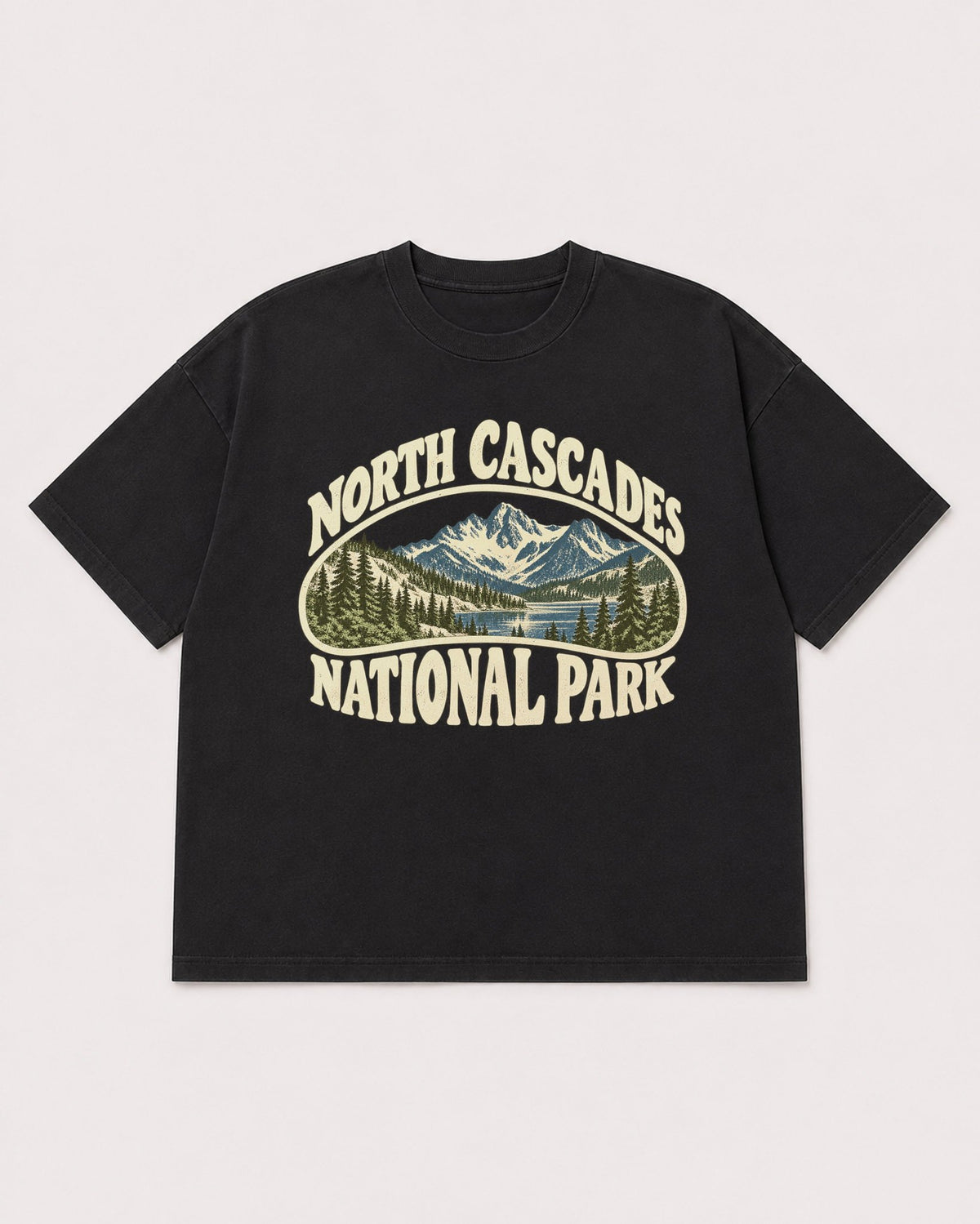 Mockup Boxy Heavyweight Tee Black product