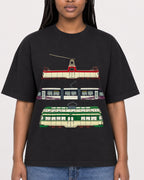 Mockup Boxy Heavyweight Tee Black female close-up 04