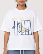 Mockup Boxy Heavyweight Tee White female close-up 16