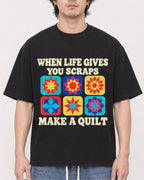 Mockup Boxy Heavyweight Tee Black male close-up 03