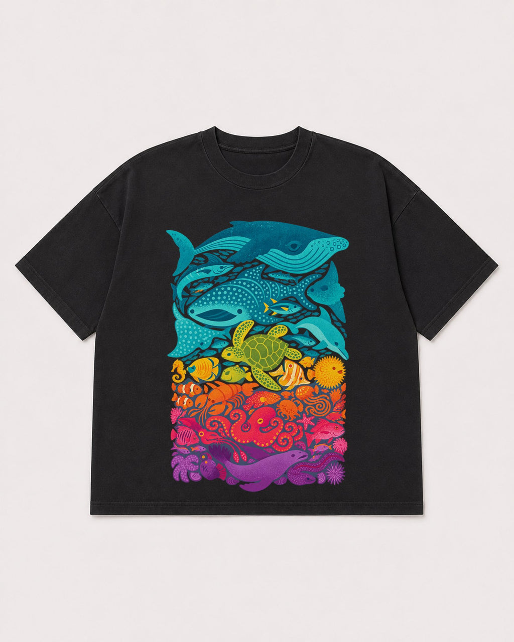 Mockup Boxy Heavyweight Tee Black product