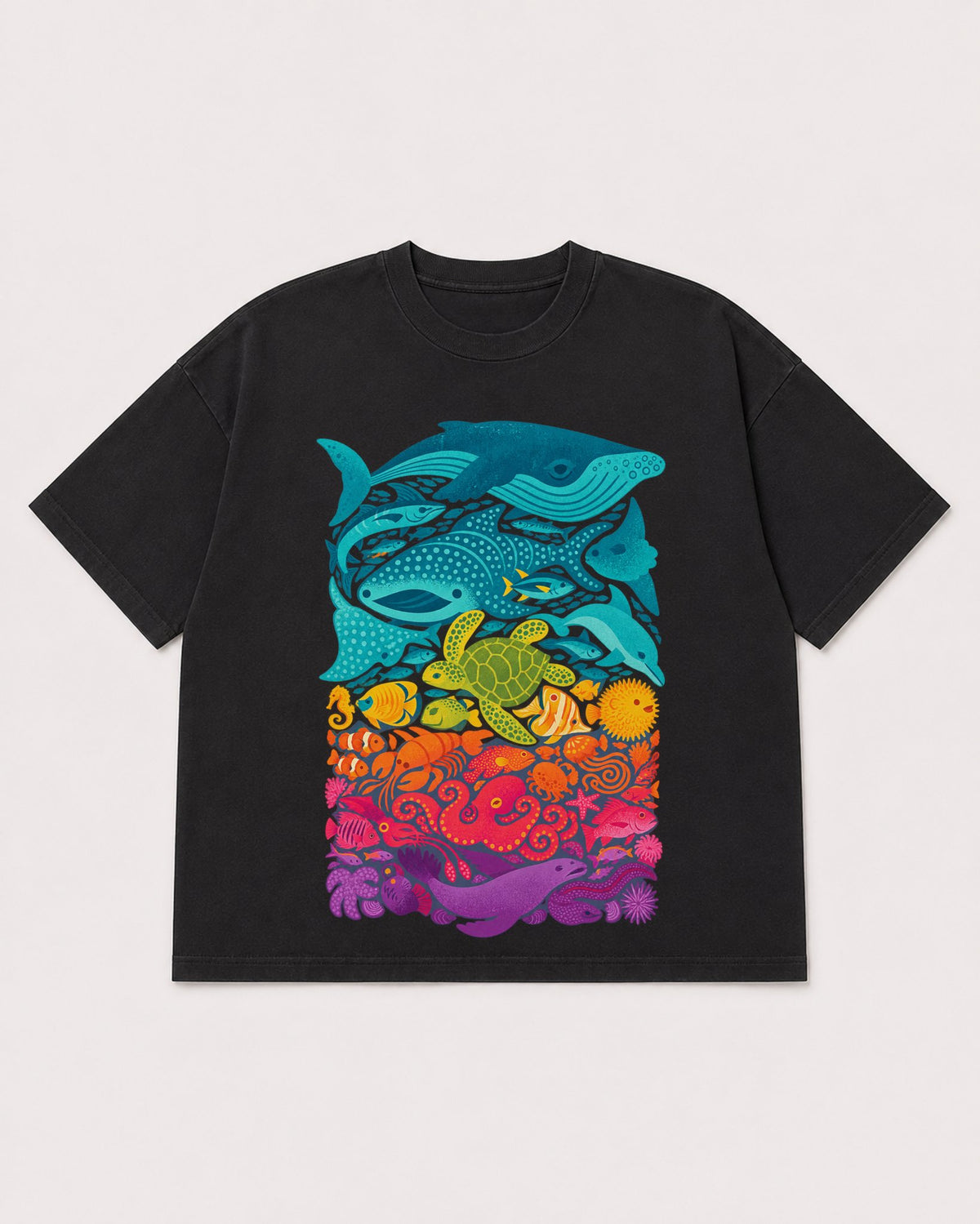 Mockup Boxy Heavyweight Tee Black product