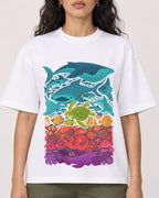 Mockup Boxy Heavyweight Tee White female close-up 07