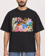 Mockup Boxy Heavyweight Tee Black male close-up 07