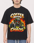 Mockup Boxy Heavyweight Tee Black male close-up 03