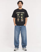 Mockup Boxy Heavyweight Tee Black male full-body 02