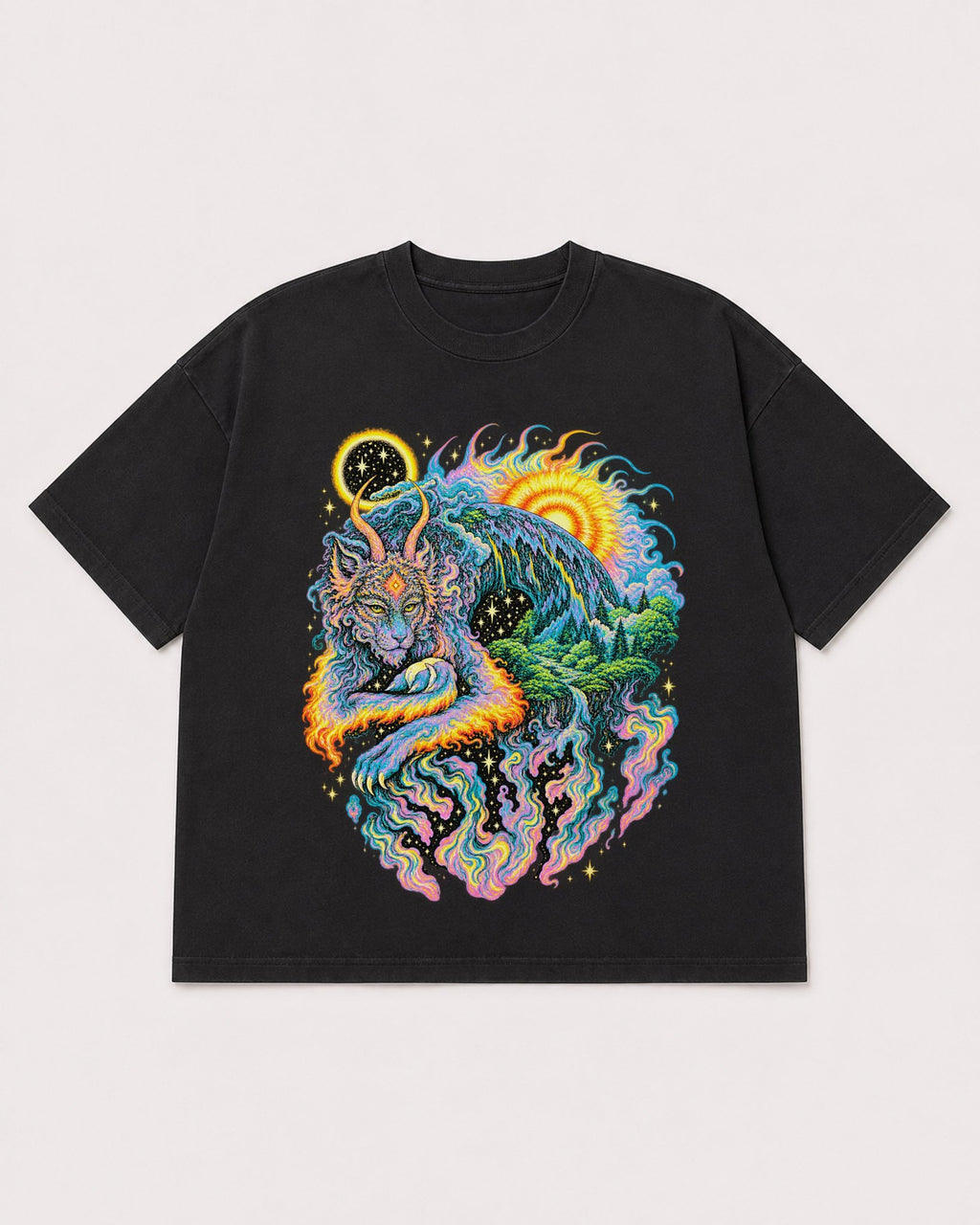 Mockup Boxy Heavyweight Tee Black product