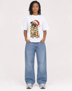 Mockup Boxy Heavyweight Tee White female full-body 15
