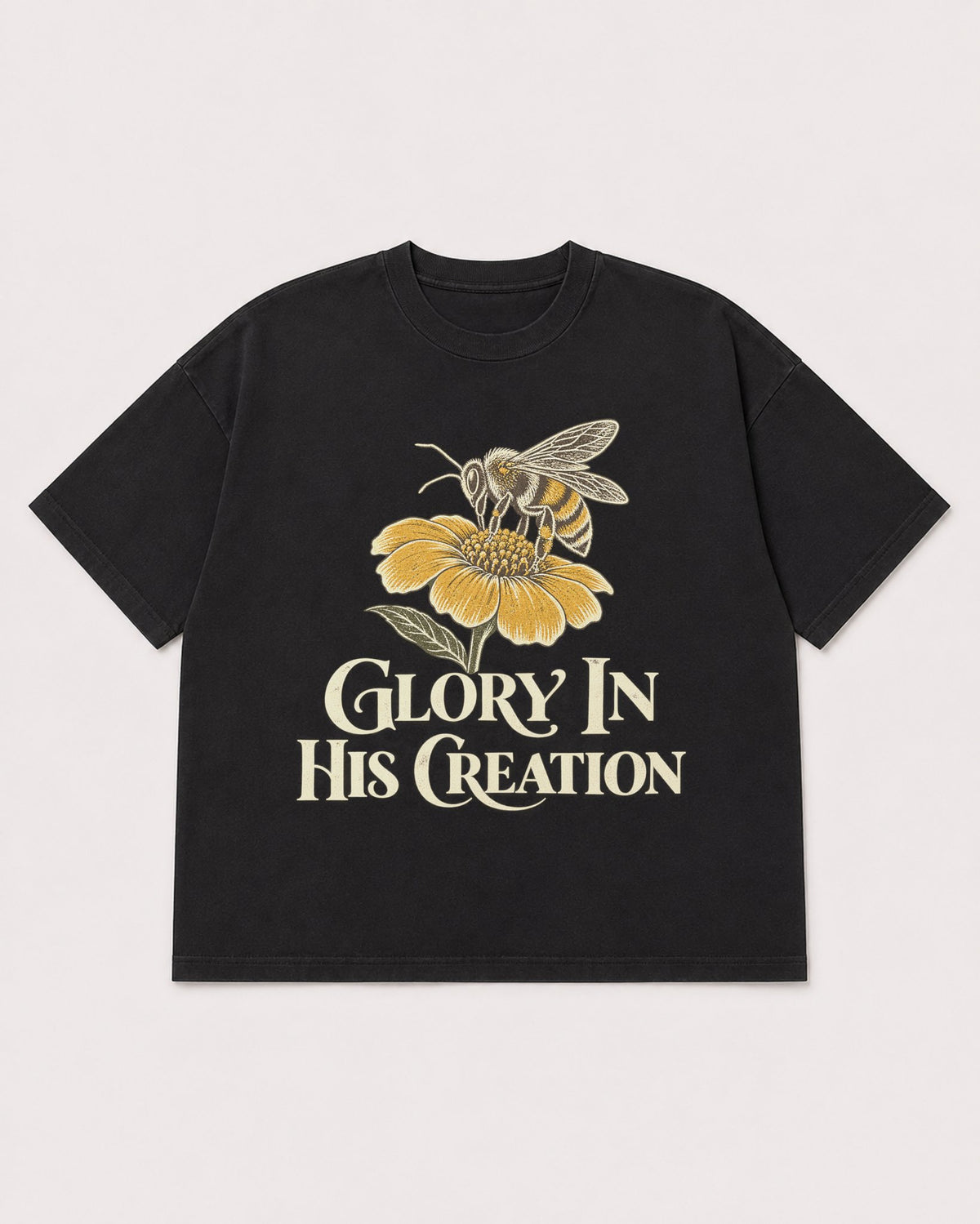 Mockup Boxy Heavyweight Tee Black product