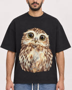 Mockup Boxy Heavyweight Tee Black male close-up 07