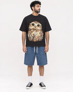 Mockup Boxy Heavyweight Tee Black male full-body 07