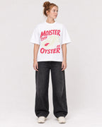 Mockup Boxy Heavyweight Tee White female full-body 28