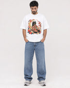 Mockup Boxy Heavyweight Tee White male full-body 07