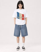 Mockup Boxy Heavyweight Tee White female full-body 01