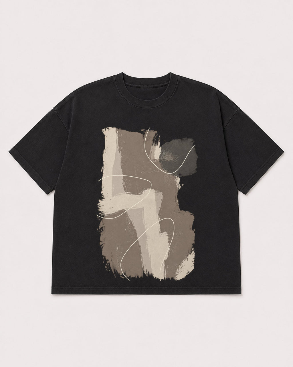 Mockup Boxy Heavyweight Tee Black product
