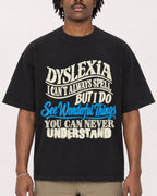 Mockup Boxy Heavyweight Tee Black male close-up 04