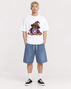 Mockup Boxy Heavyweight Tee White male full-body 33