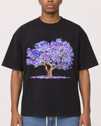 Mockup Boxy Heavyweight Tee Black male close-up 35