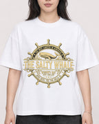 Mockup Boxy Heavyweight Tee White female close-up 13