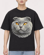 Mockup Boxy Heavyweight Tee Black male close-up 01
