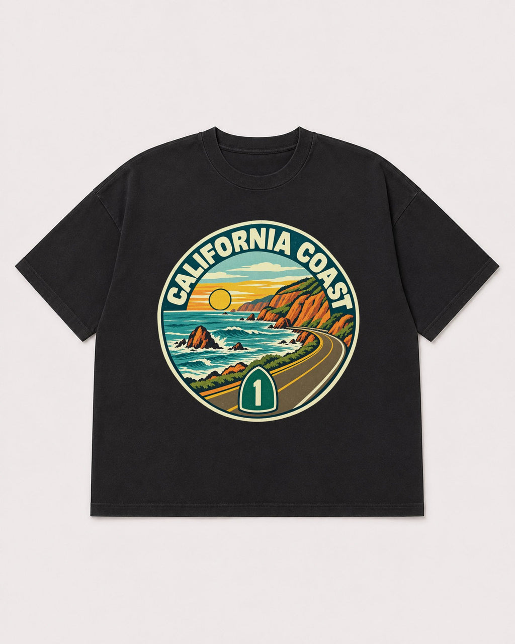 Mockup Boxy Heavyweight Tee Black product