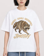 Mockup Boxy Heavyweight Tee White female close-up 11