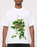 Mockup Boxy Heavyweight Tee White male close-up 15