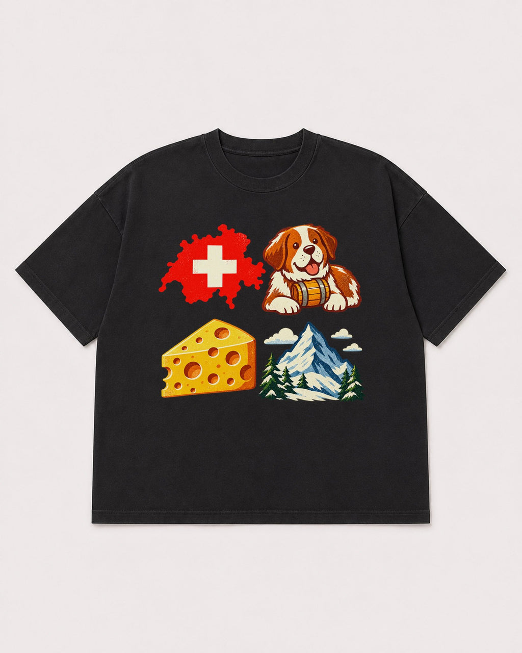 Mockup Boxy Heavyweight Tee Black product