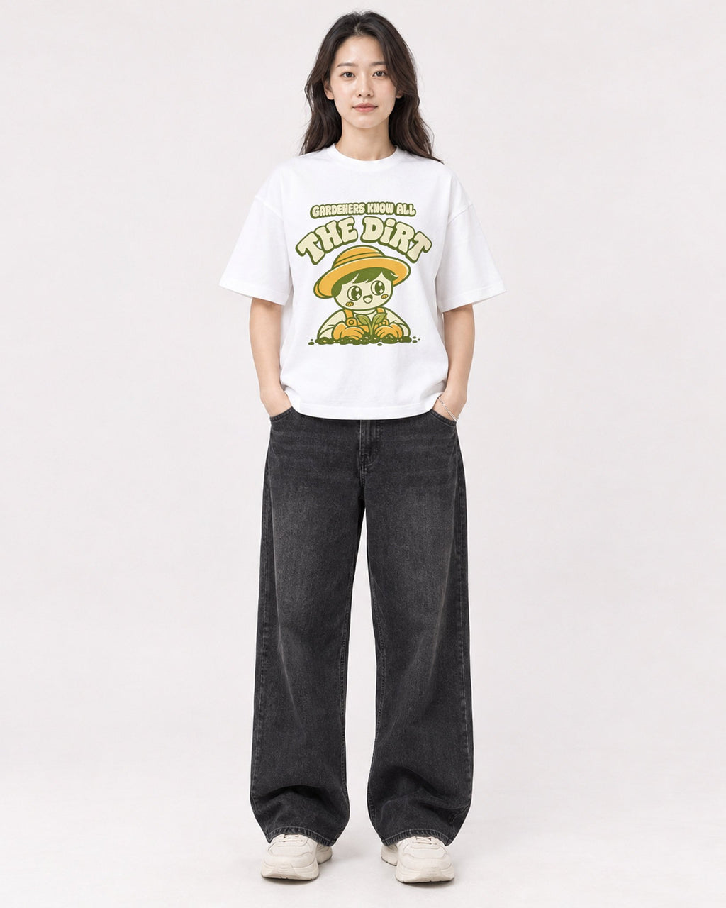 Mockup Boxy Heavyweight Tee White female full-body 03