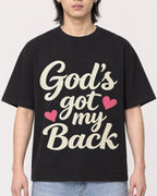 Mockup Boxy Heavyweight Tee Black male close-up 41