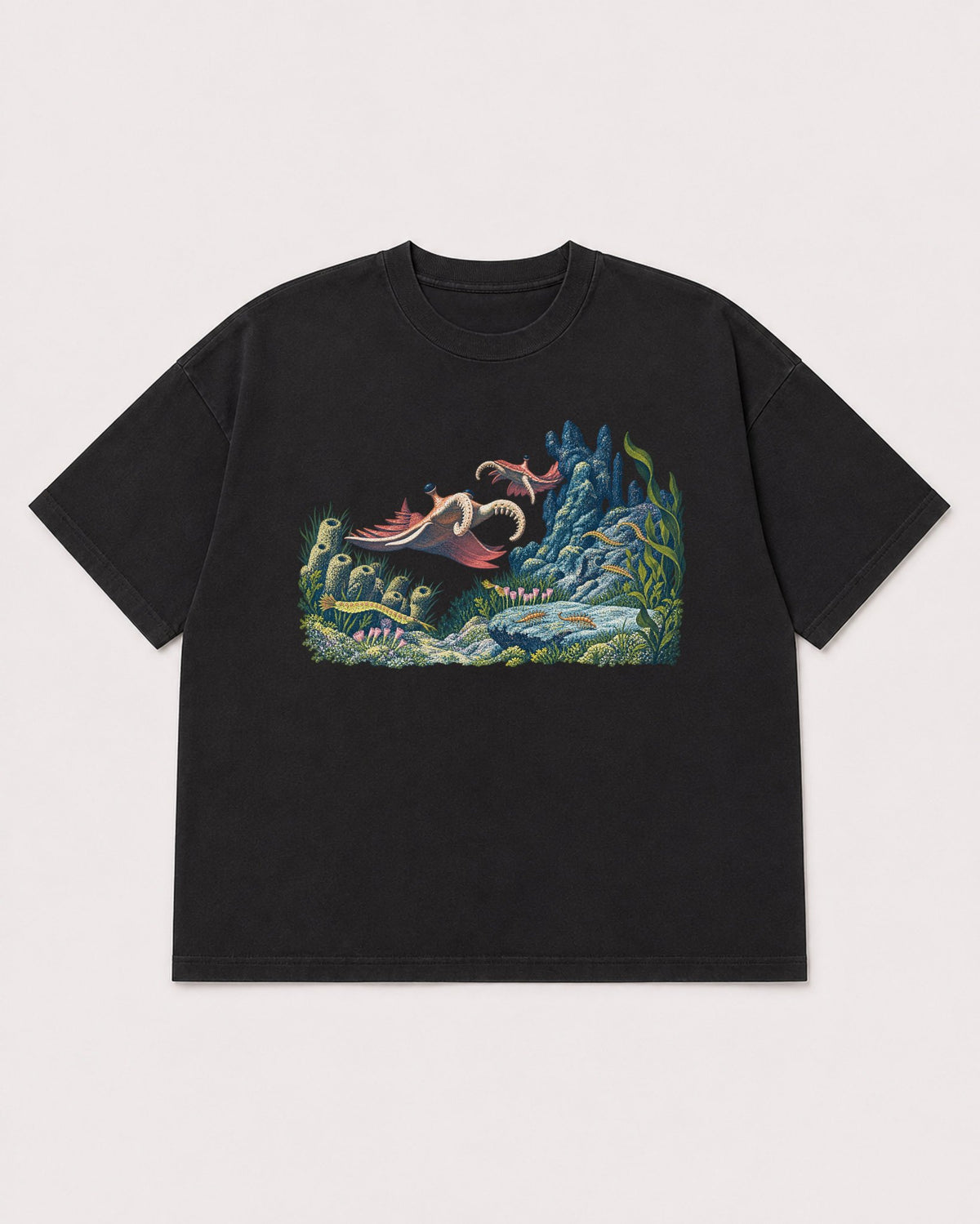 Mockup Boxy Heavyweight Tee Black product
