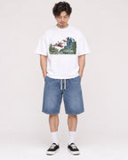 Mockup Boxy Heavyweight Tee White male full-body 03