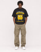Mockup Boxy Heavyweight Tee Black male full-body 04